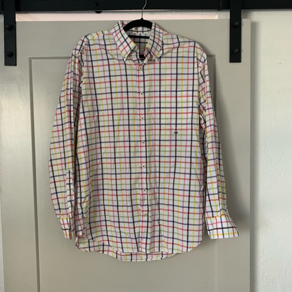 Peter Millar Colorful Plaid Button Down Shirt